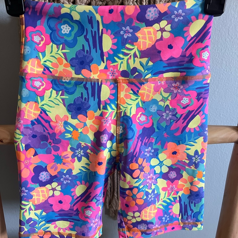 Kulani Kinis Vibrant Floral Athletic Shorts